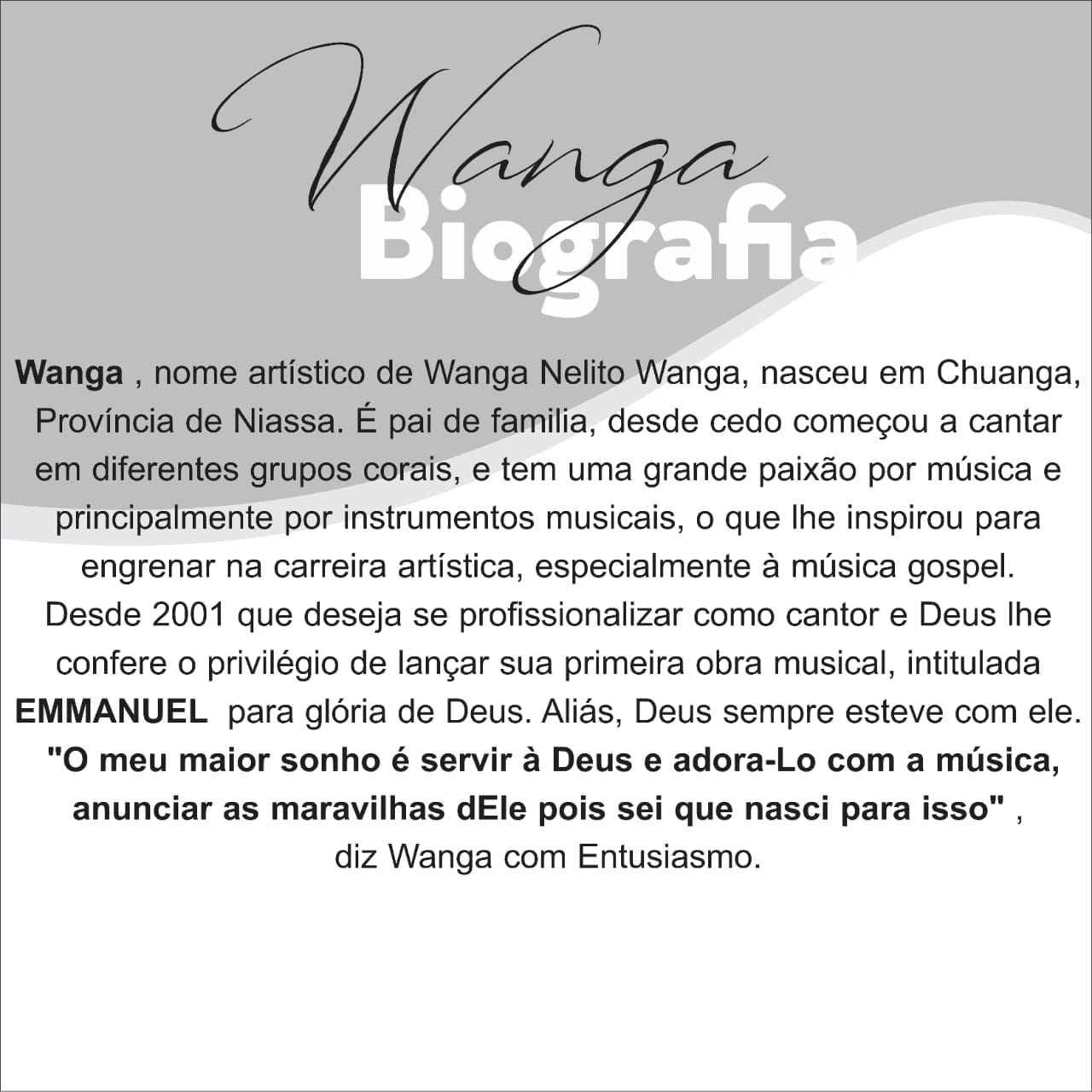 EMMANUEL – álbum musical de Wanga - Imagem 5